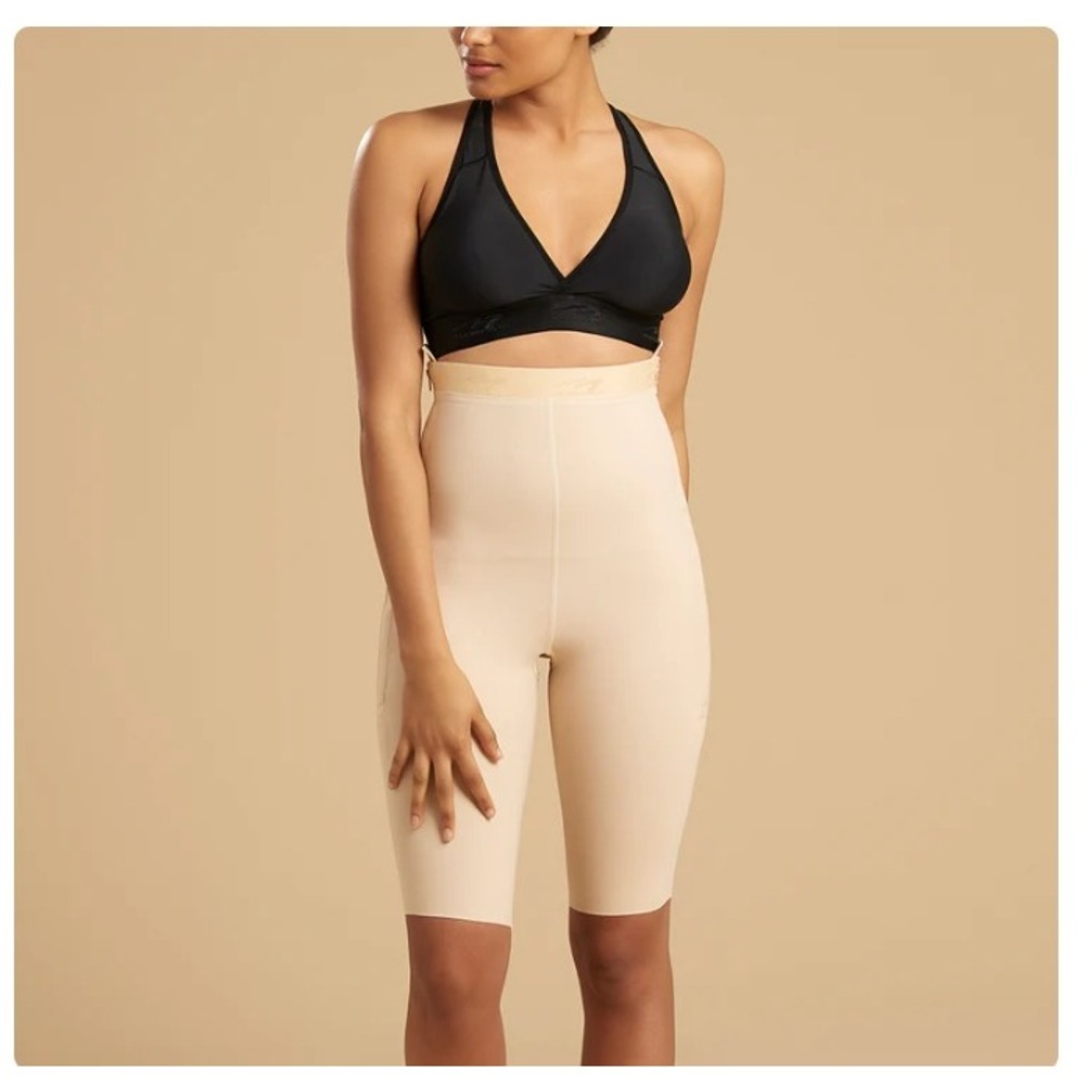 Marena Women's High-Waist Girdle Short Length Beige Size XS Post Surgical EUC